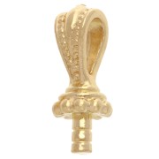 Attaches pendentifs 17x7 mm pour perle semi percée - Doré à l'or fin x1
