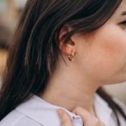 Créoles rondes martelés 18 mm - Fil 2.5 mm - Acier inox 316L et 201 Doré x2