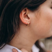 Créoles rondes martelés 12 mm - Fil 2.5 mm - Acier inox 316L et 201 x2