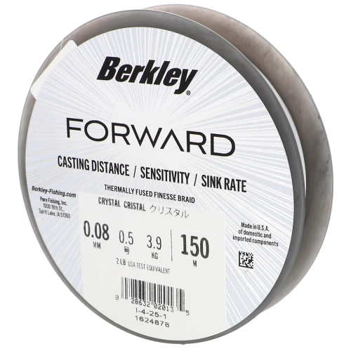 Fil Forward - Tresse fine ultra solide et souple 0.08 mm (2LB) - Crystal x150m