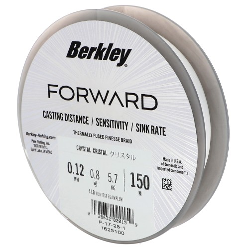 Fil Forward - Tresse fine ultra solide et souple 0.12 mm (4LB) - Crystal x150m