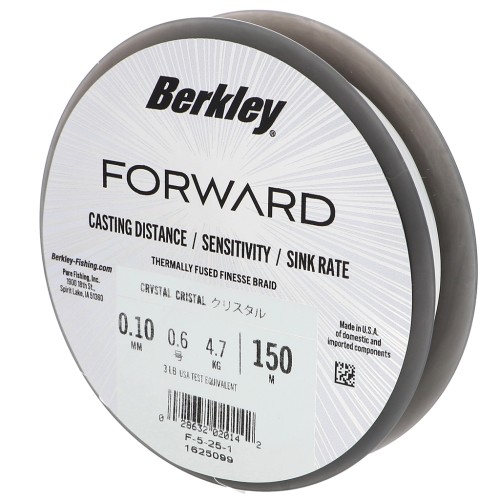 Fil Forward - Tresse fine ultra solide et souple 0.10 mm (3LB) - Crystal x150m