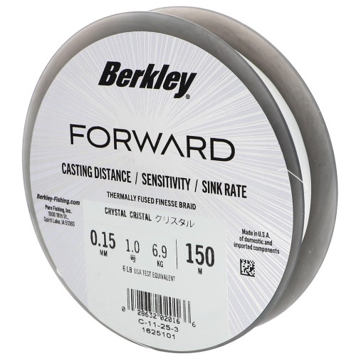 Fil Forward - Tresse fine ultra solide et souple 0.15 mm (6LB) - Crystal x150m