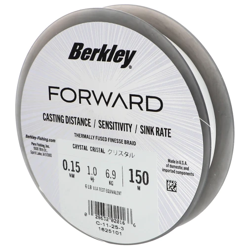 Fil Forward - Tresse fine ultra solide et souple 0.15 mm (6LB) - Crystal x150m