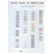 Nuancier Miyuki Rocailles 11/0 - Sample Card (n°853/R) Metallic, Lustered & Fancy