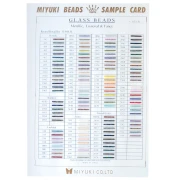 Nuancier Miyuki Rocailles 11/0 - Sample Card (n°853/R) Metallic, Lustered & Fancy