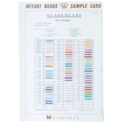 Nuancier Miyuki Rocailles 6/0 8/0 11/0 et 15/0 Sample Card (n°867/R) Colord Lined