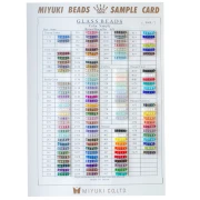 Nuancier Miyuki Rocailles 6/0 (n°866/R/1-3) - Planches 1 - 2 et 3