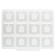 Moule en silicone Géa Creations pour réaliser des pendentifs carrés évidés 20 mm