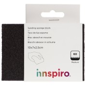 Bloc abrasif en mousse grain moyen P60 10x7 cm x1|raw }}