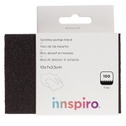 Bloc abrasif en mousse grain fin P100 10x7 cm x1|raw }}