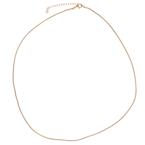 Collier maille serpentine 1.3 mm - Acier inoxydable 304L Doré x43cm