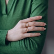 Bague réglable cercle ajouré 15 mm - T. 52 à 58 - Acier inoxydable 304L