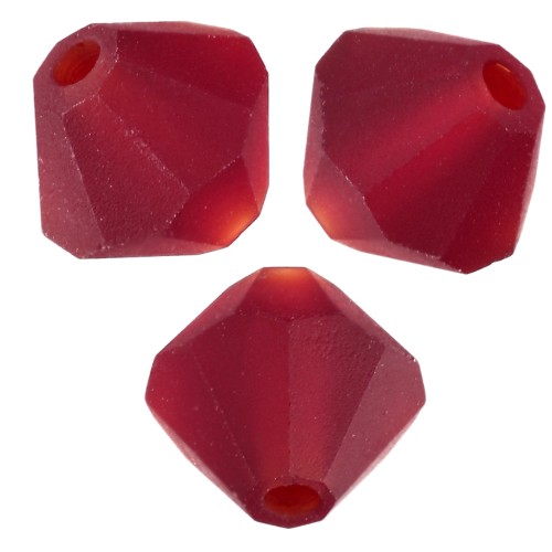 Perles toupies Preciosa - Rondelle Bead 4 mm - Vivid Siam Matt x30