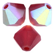 Perles toupies Preciosa - Rondelle Bead 4 mm - Vivid Siam AB Matt x30