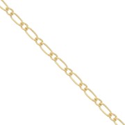 Chaîne maille Figaro alternée (1x1) 1.5 mm - Gold filled (or laminé) x 50cm