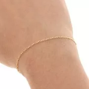 Chaîne maille Figaro alternée (1x1) 1.5 mm - Gold filled (or laminé)  x 50cm