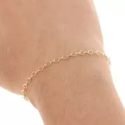 Chaîne maille Forçat 2.7 mm - Gold filled (or laminé) x50cm