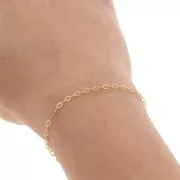 Chaîne maille Forçat limée 2 mm en Gold filled (or laminé)  x 50cm