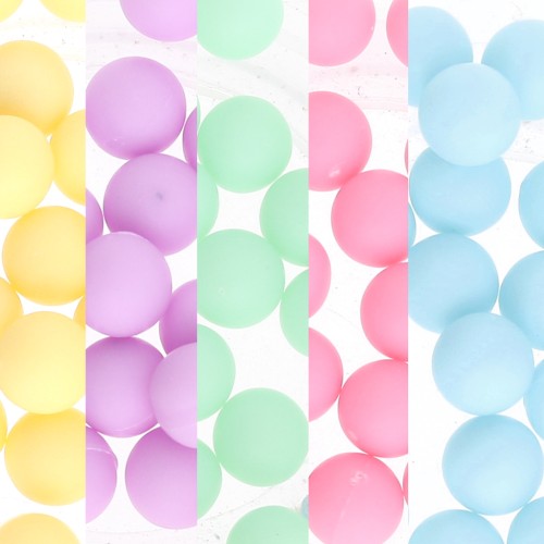 Cadeau - Perles rondes sans trou 6 mm - Couleurs aléatoire x25