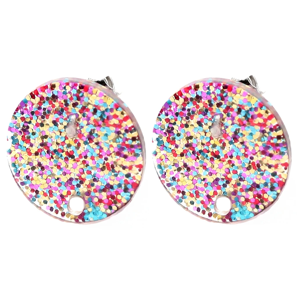 Boucles D'oreilles Créoles Anneaux - 9 Mm, Plaqué Or 18K - Neuf Sans Emballage