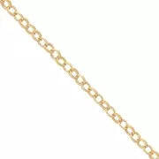 Chaîne double maille Forçat ronde 1.6 mm en Gold filled (or laminé)  x 50cm