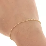 Chaîne double maille Forçat ronde 1.6 mm en Gold filled (or laminé)  x 50cm