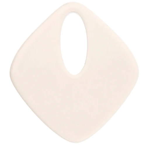Pendentif losange évidé 28x25 mm en acétate opaque - Ivoire x1