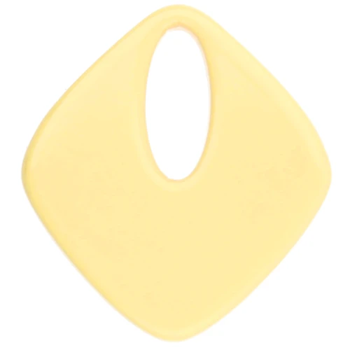 Pendentif losange évidé 28x25 mm en acétate opaque - Vanille x1