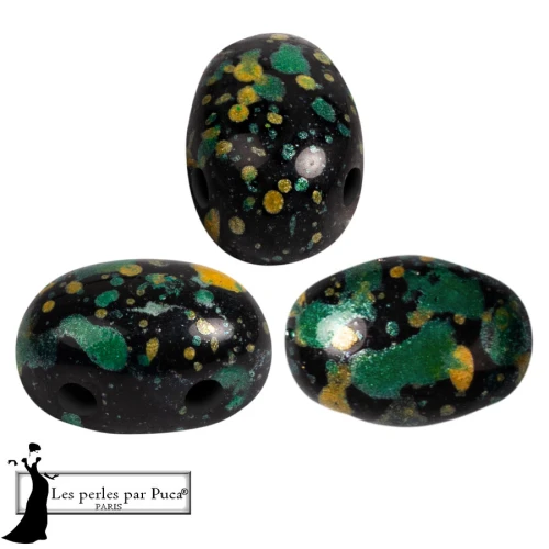 Perles en verre Samos® par Puca® 5x7 mm - Enamel Green x10g