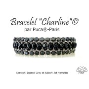 Perles en verre Samos® par Puca® 5x7 mm - Enamel Grey x10g