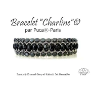 Perles en verre Samos® par Puca® 5x7 mm - Enamel Grey x10g