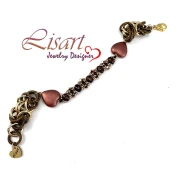 Perles en verre Samos® par Puca® 5x7 mm - Enamel Purple and Red x10g