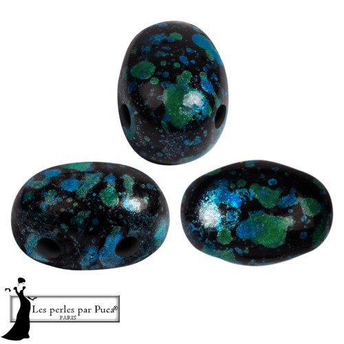 Perles en verre Samos® par Puca® 5x7 mm - Enamel Turquoise x10g