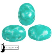 Perles en verre Samos® par Puca® 5x7 mm - Mishmash Emerald x10g