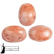 Perles en verre Samos® par Puca® 5x7 mm - Mishmash Peach x10g