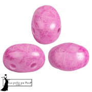 Perles en verre Samos® par Puca® 5x7 mm - Mishmash Rose x10g