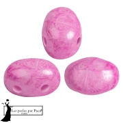 Perles en verre Samos® par Puca® 5x7 mm - Mishmash Rose x10g