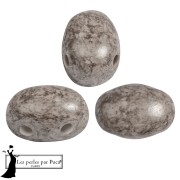 Perles en verre Samos® par Puca® 5x7 mm - Mishmash Taupe x10g