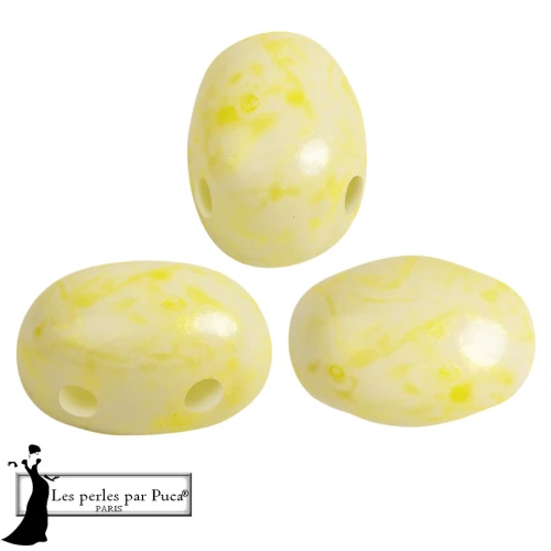 Perles en verre Samos® par Puca® 5x7 mm - Mishmash Yellow x10g