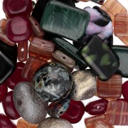 Assortiment de perles de bohème - Earth Marron x50g