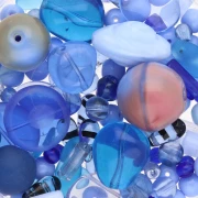 Assortiment de perles de bohème - Mix Blue 1 x50g