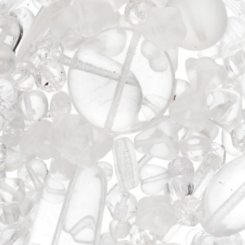 Assortiment de perles de bohème - Mix Crystal 1 x50g