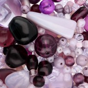 Assortiment de perles de bohème - Mix Violet x50g|raw }}
