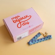 Doré - Mes bijoux DIY - Kit bracelet Miyuki en peyote pair - Bleu - Doré Mes bijoux DIY - Kit bracelet Miyuki en peyote pair - Bleu - Doré