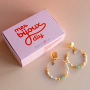 Mes bijoux DIY - Kit boucles d'oreilles pendantes en pierre naturelle Aventurine|raw }}