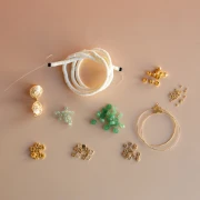 Mes bijoux DIY - Kit boucles d'oreilles pendantes en pierre naturelle Aventurine
