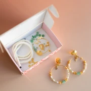 Mes bijoux DIY - Kit boucles d'oreilles pendantes en pierre naturelle Aventurine