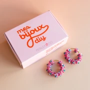 Mes bijoux DIY - Kit créoles fleurs en perles toupies
