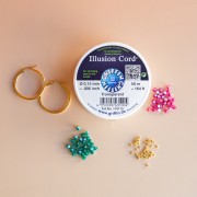 Mes bijoux DIY - Kit créoles fleurs en perles toupies
